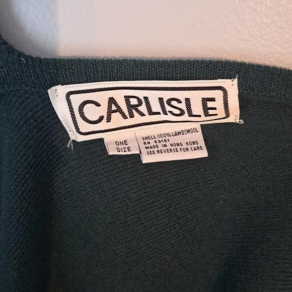 Carlisle Lambswool cape sweater O/S Dark green - Picture 3 of 3